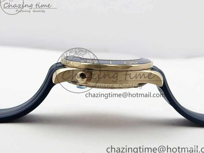 0322 2018 Seamaster Diver 300M RG Blue Ceramic VSF 1:1 Best Edition Blue Dial on Blue Rubber Strap A WeatherProof 7914